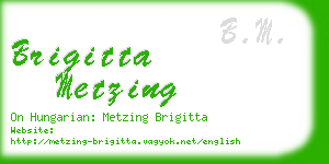 brigitta metzing business card